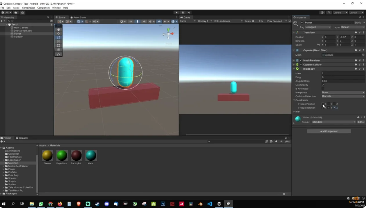 unity-3d-player-collider-3d-game